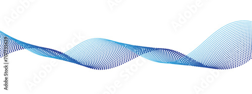 colorful Twisted curve dot lines with mixed effects. Technology abstract dot lines on transparent background photo