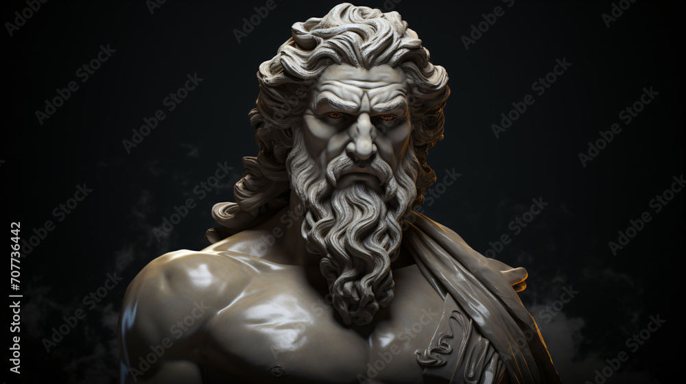 Portrait of Zeus Statue of Zeus god statue greek