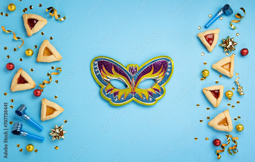 Obraz na plátně Purim celebration jewish carnival holiday concept