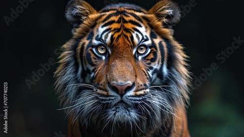 Portrait of a Siberian tiger (Panthera tigris altaica) photo