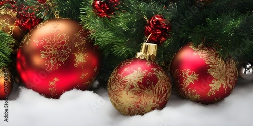 Realistic Christmas decoration background in HD