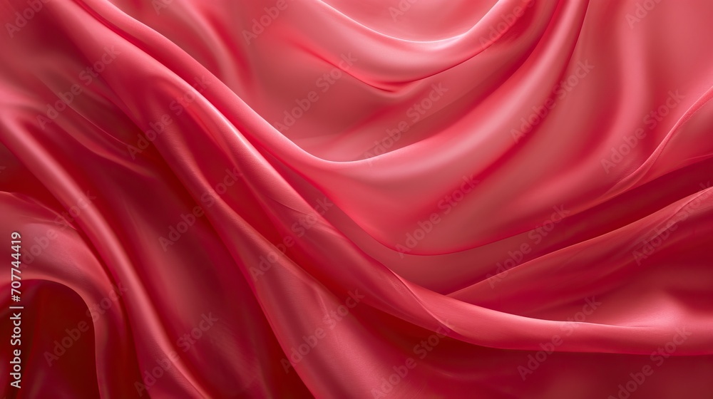 Elegant red silk waves for luxury backgrounds Elegant red silk waves for luxury backgrounds