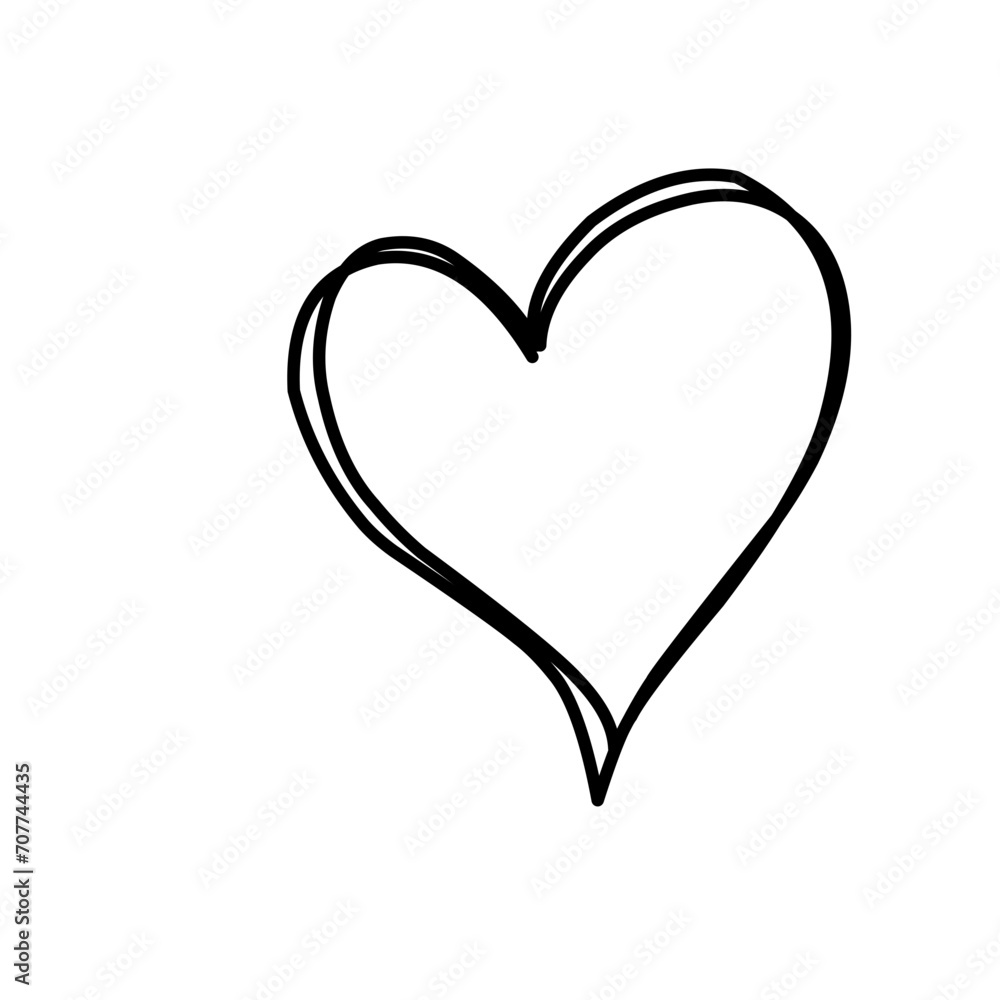 Hand drawn heart. Design element for Valentine's day. Hand drawn heart. Design element for Valentine's day.