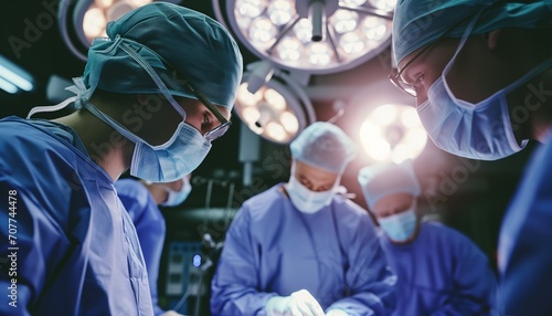 doctors are performing heart surgery operation 