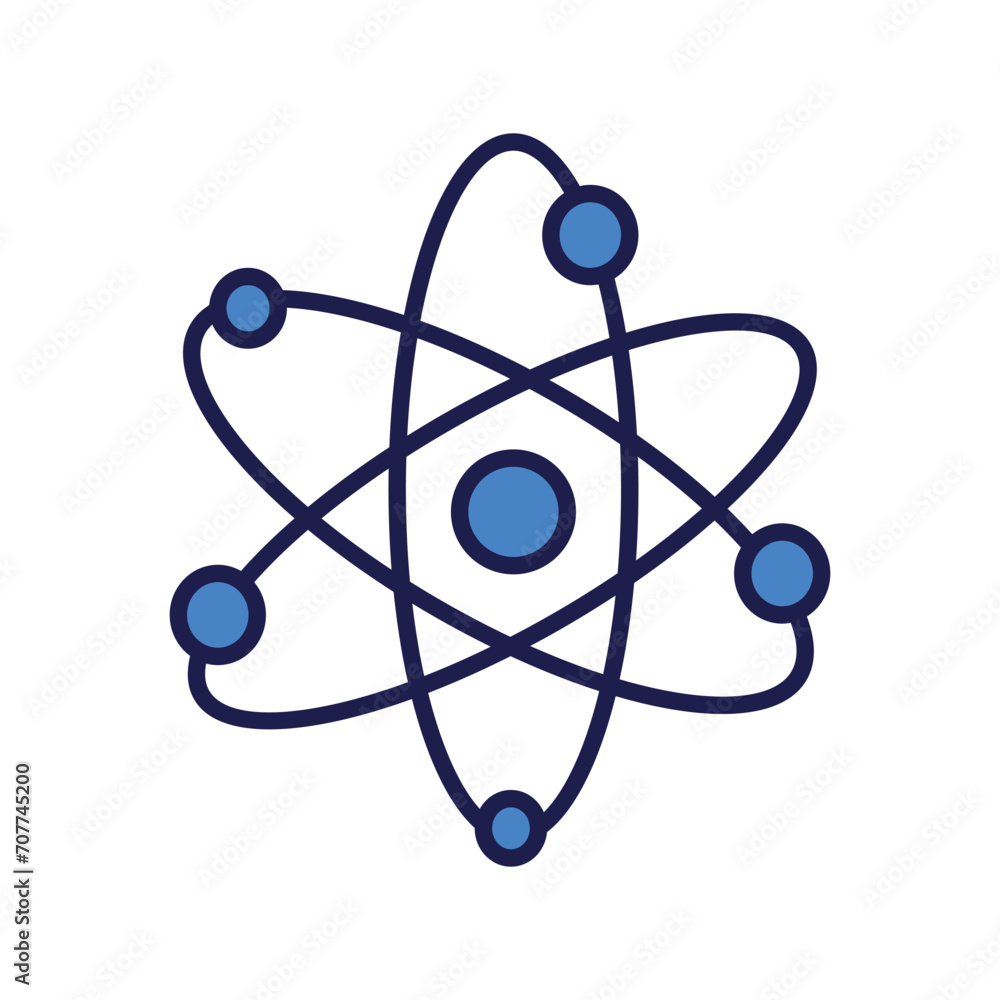 atom icon with white background vector stock illustration atom icon with white background vector stock illustration