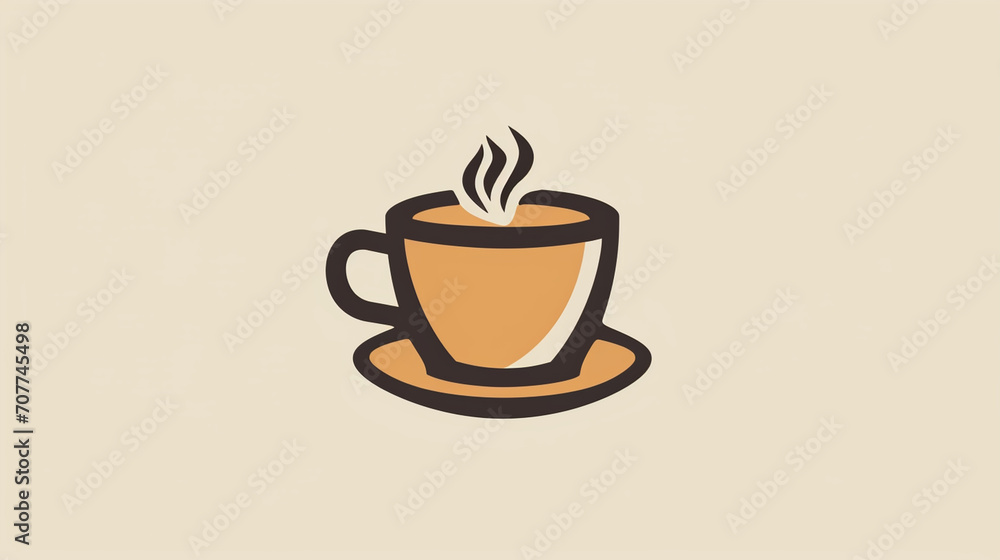 Classic Coffee Cup: A clean and simple logo featuring a classic coffee cup, coffee cup, vector logo Classic Coffee Cup: A clean and simple logo featuring a classic coffee cup, coffee cup, vector logo