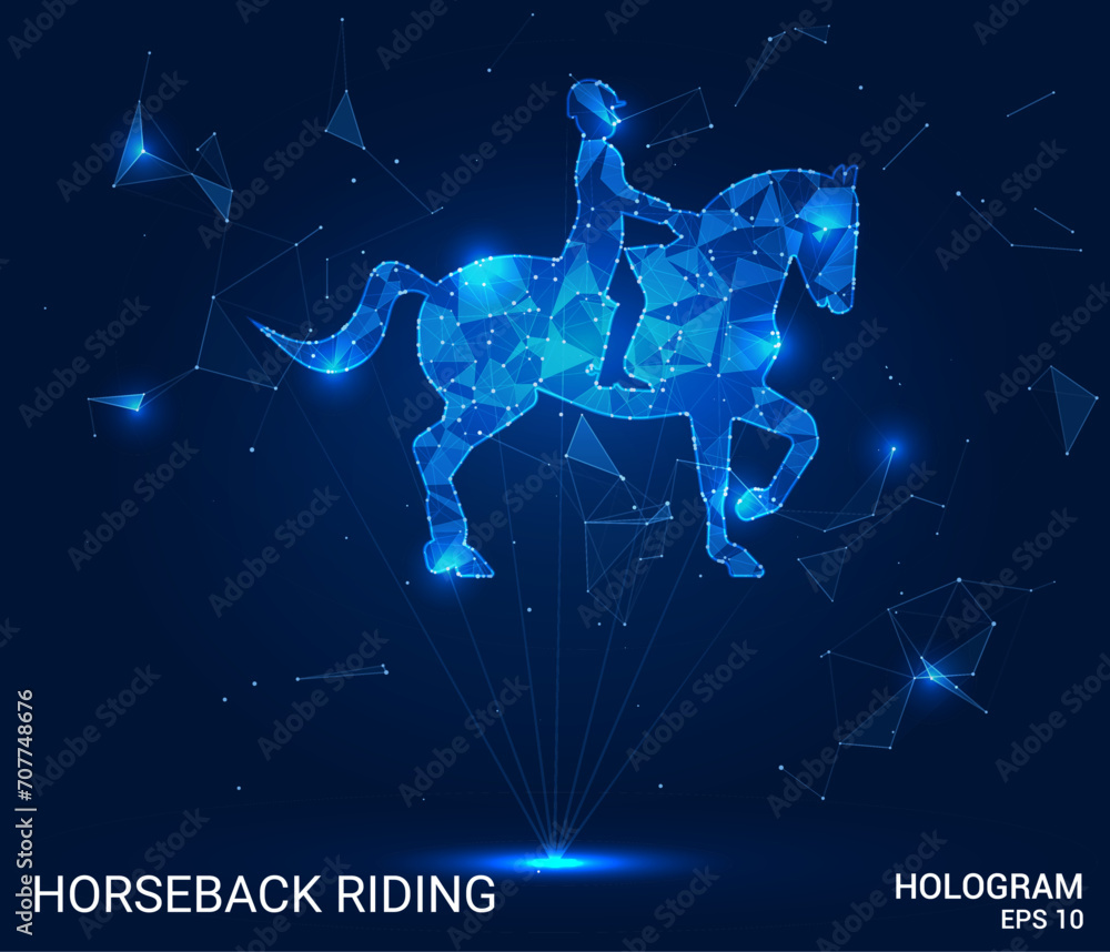 Obraz na plátně Horseback riding