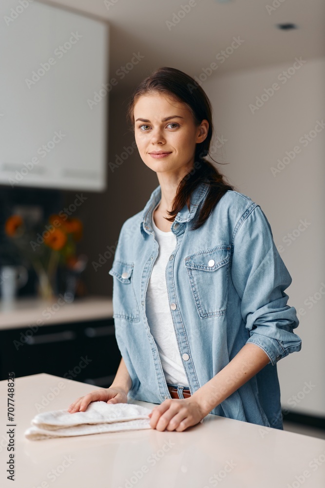Happy Caucasian Female: Portrait of a Cheerful Young Woman Smiling at Home Happy Caucasian Female: Portrait of a Cheerful Young Woman Smiling at Home