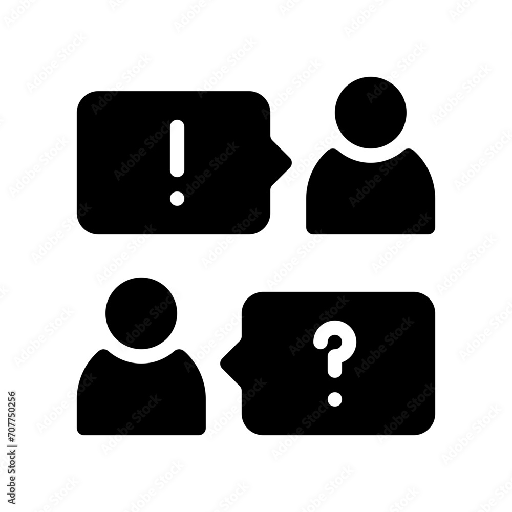 interview glyph icon