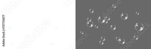 Fotografie Soap bubble floating transparent background