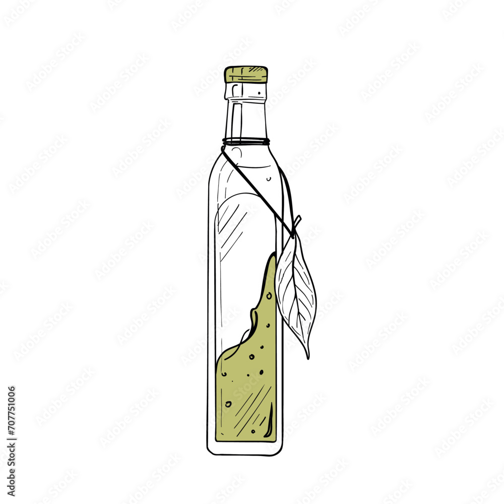 Fotografie Bottle oil cream vector illustration
