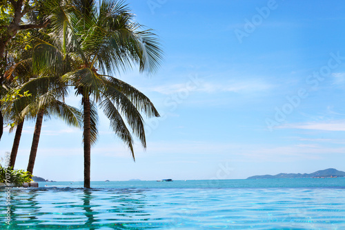 North Pattaya beach and Coconut  Thailand