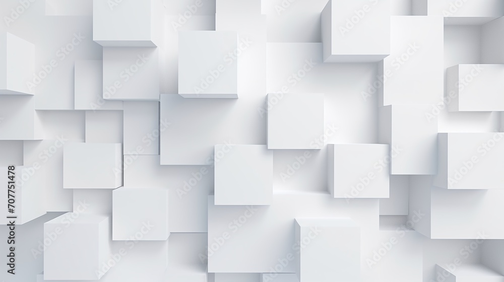 Abstract 3D rendering of white cubes. Futuristic background design. Abstract 3D rendering of white cubes. Futuristic background design.