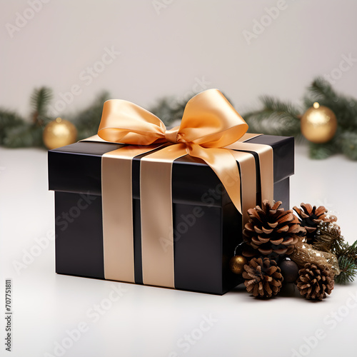 Holiday gifts, New Year's magic, created by AI photo