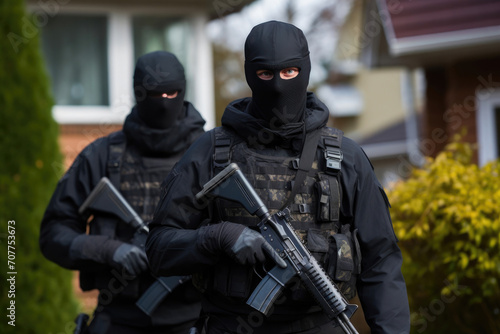 Crisis Unfolding: Masked Gunmen in Home Invasion © Luba