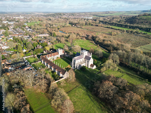 Wallpaper Mural Winchester St Cross Church aerial shot daytime Torontodigital.ca