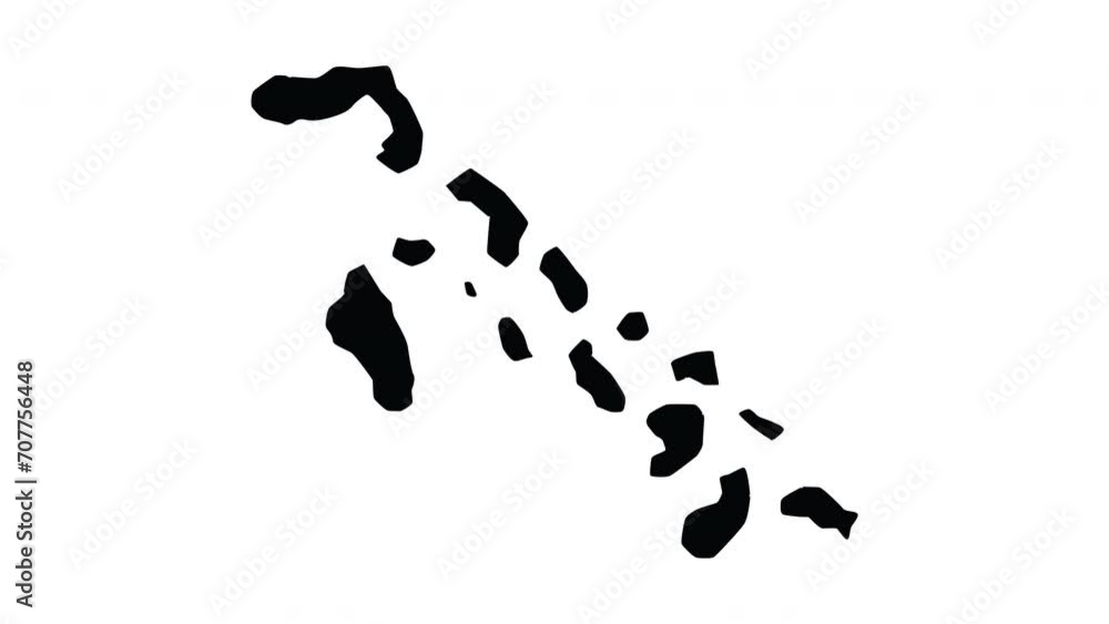 Animation forms a map of the Bahamas Animation forms a map of the Bahamas