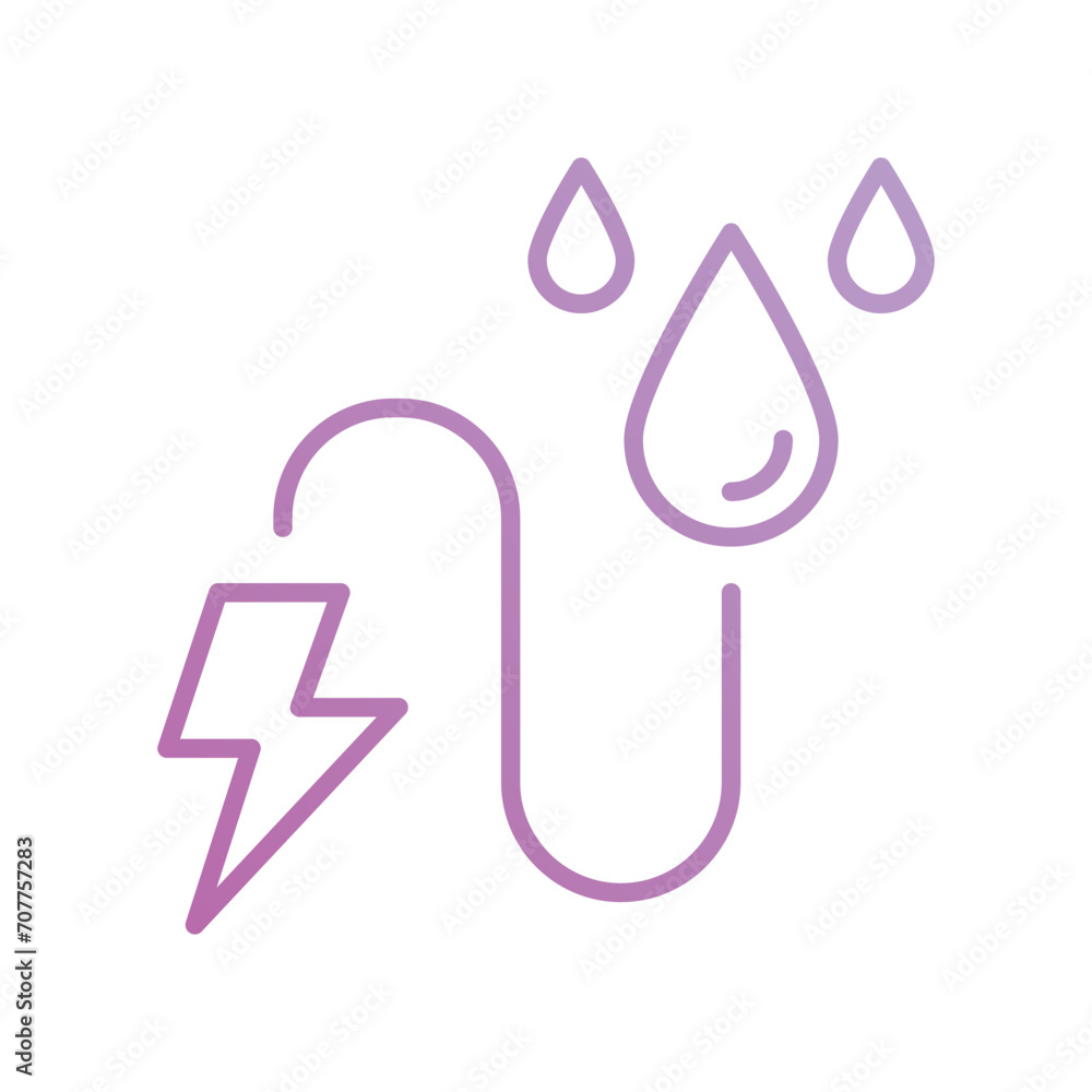 hydro power icon with white background vector stock illustration hydro power icon with white background vector stock illustration
