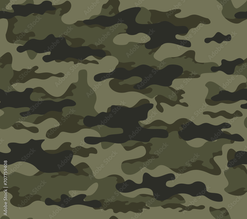 Seamless camouflage vector army background, military uniform texture, woodland camouflage, hunting and fishing print, street pattern
Seamless camouflage vector army background, military uniform texture, woodland camouflage, hunting and fishing print, street pattern