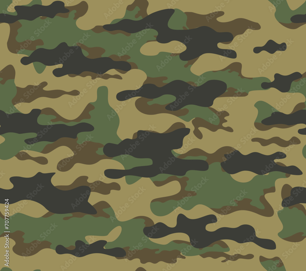 Fototapeta premium Modern camouflage seamless camo army pattern, repeat background