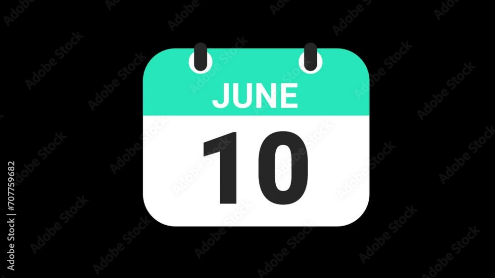 Date counting calendar date of 1 to 31, animation, Transparent alpha background Date counting calendar date of 1 to 31, animation, Transparent alpha background
