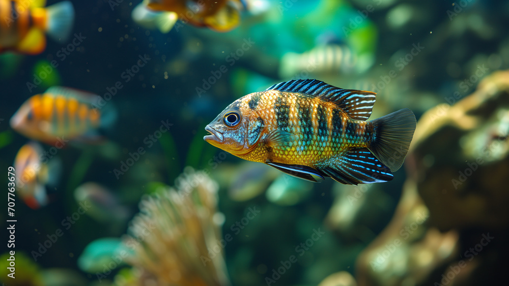 Aquatic Elegance: A Cichlid in Captivity Aquatic Elegance: A Cichlid in Captivity