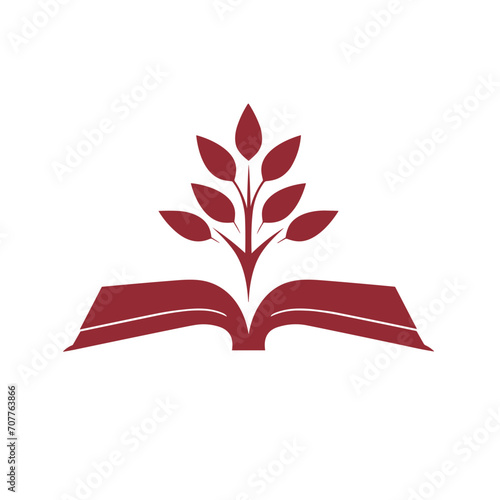 Educational printing organization filled colorful logo. Eco-friendly bookcrossing. Design element. Created with artificial intelligence. Ai art for corporate branding, blue chip stocks