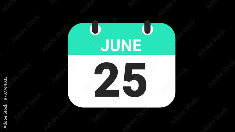Date counting calendar date of 1 to 31, animation, Transparent alpha background Date counting calendar date of 1 to 31, animation, Transparent alpha background