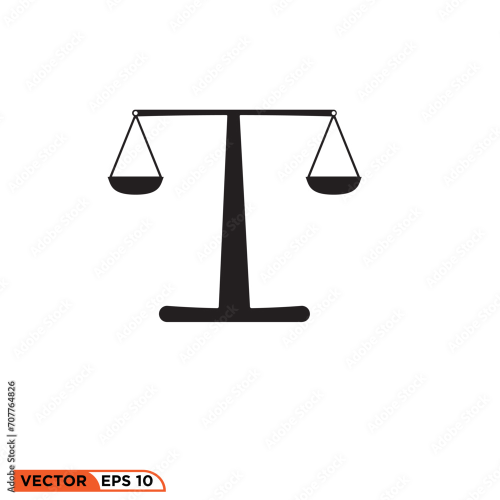 Court scales icon design vector graphic of template, sign and symbol Court scales icon design vector graphic of template, sign and symbol