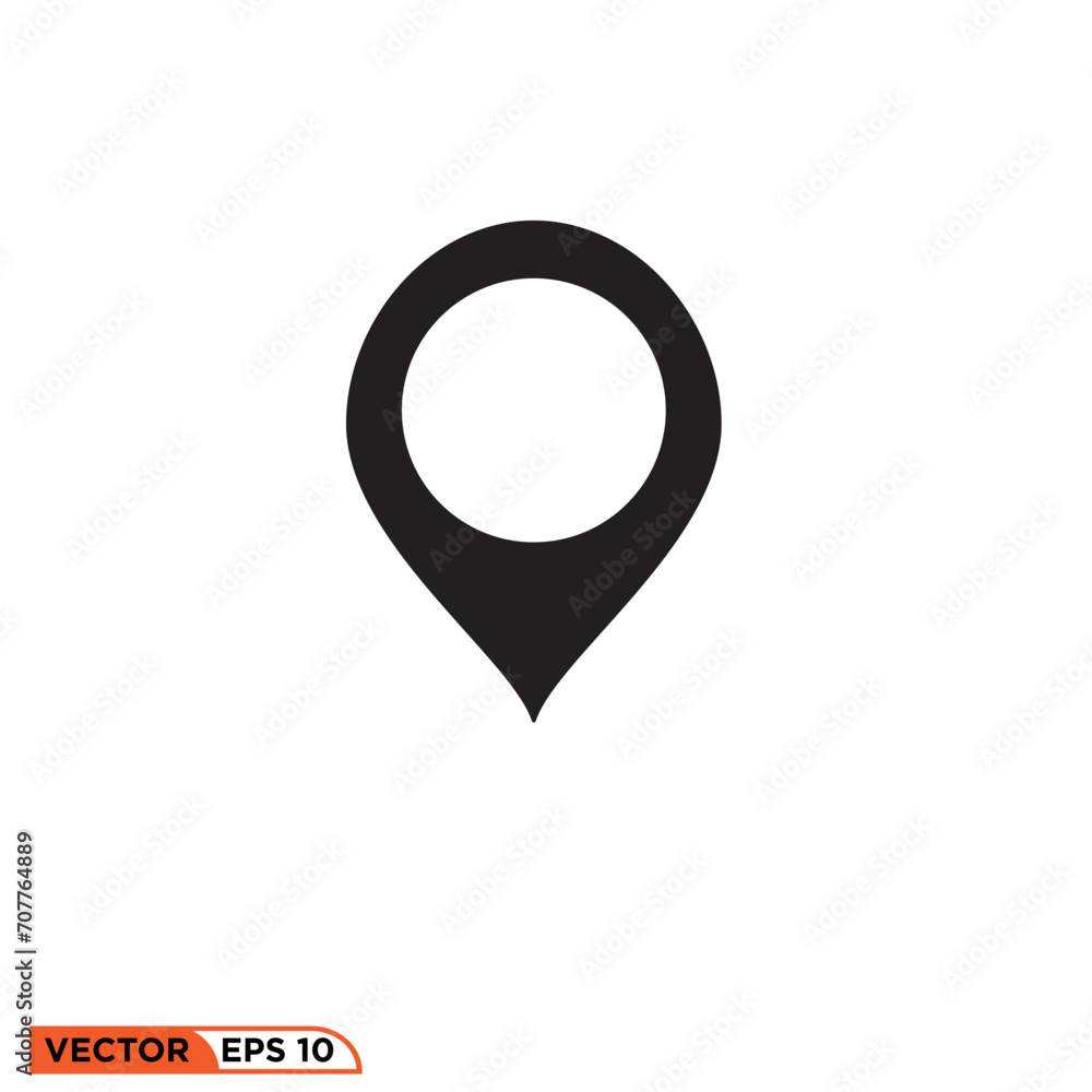 Check mark location icon design vector graphic of template, sign and symbol Check mark location icon design vector graphic of template, sign and symbol