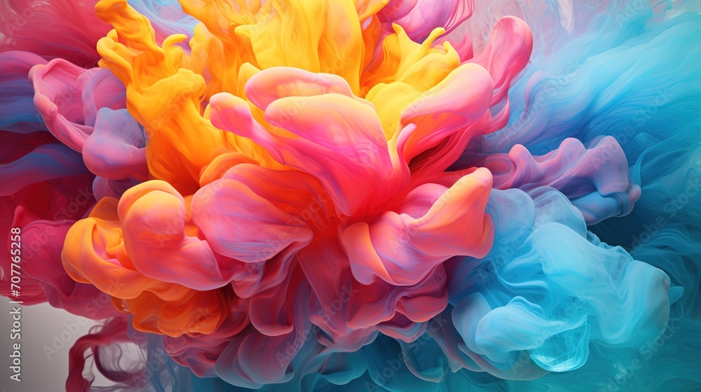 A Mesmerizing 3D Abstract Multicolor Visualization. Generative Ai A Mesmerizing 3D Abstract Multicolor Visualization. Generative Ai