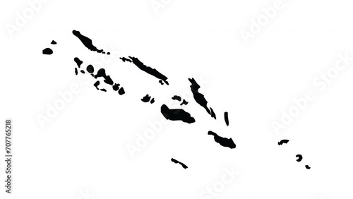 Animation forms a map of the Solomon Islands country photo