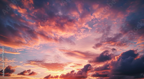 Scenic sunset skies over Caribbean islands