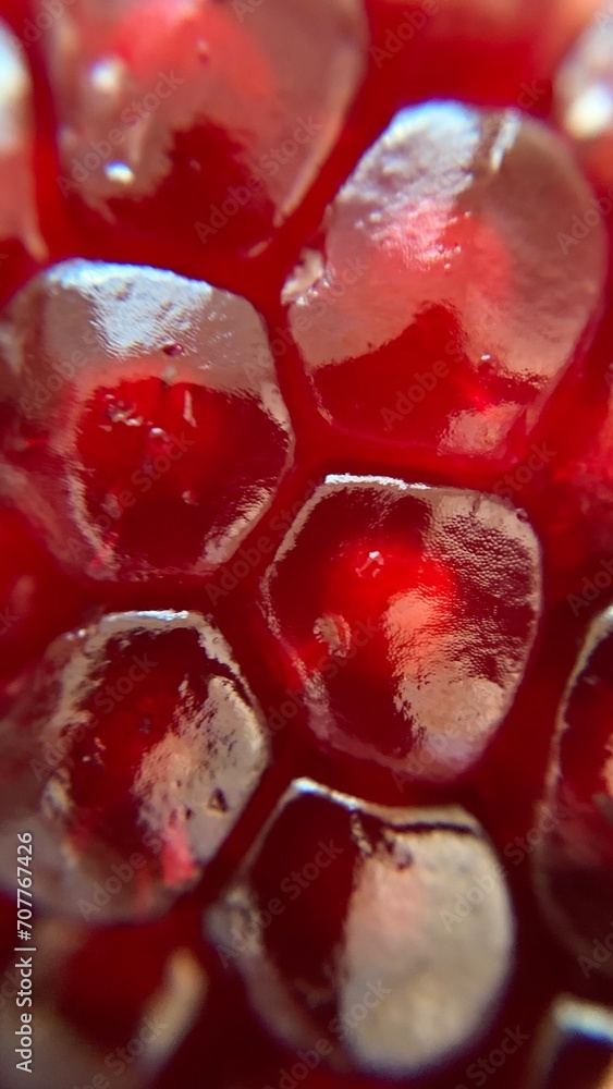 macro photography of pomegranate seeds. selective focus macro photography of pomegranate seeds. selective focus