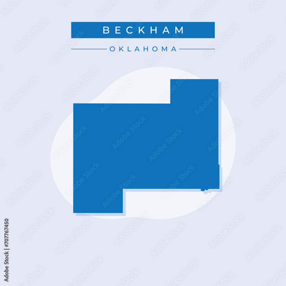 Fotografie Vector illustration vector of Beckham map Oklahoma