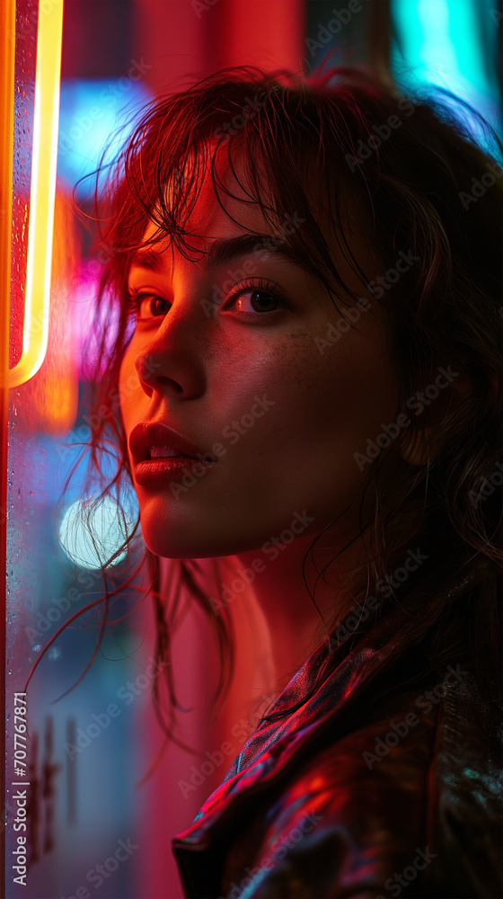 Εκτύπωση καμβά portrait of a woman in a nightclub