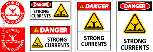 Water Safety Sign Danger - Strong Currents