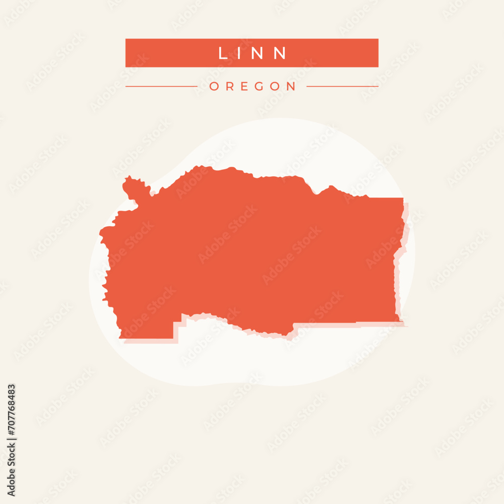 Vector illustration vector of Linn map Oregon Vector illustration vector of Linn map Oregon
