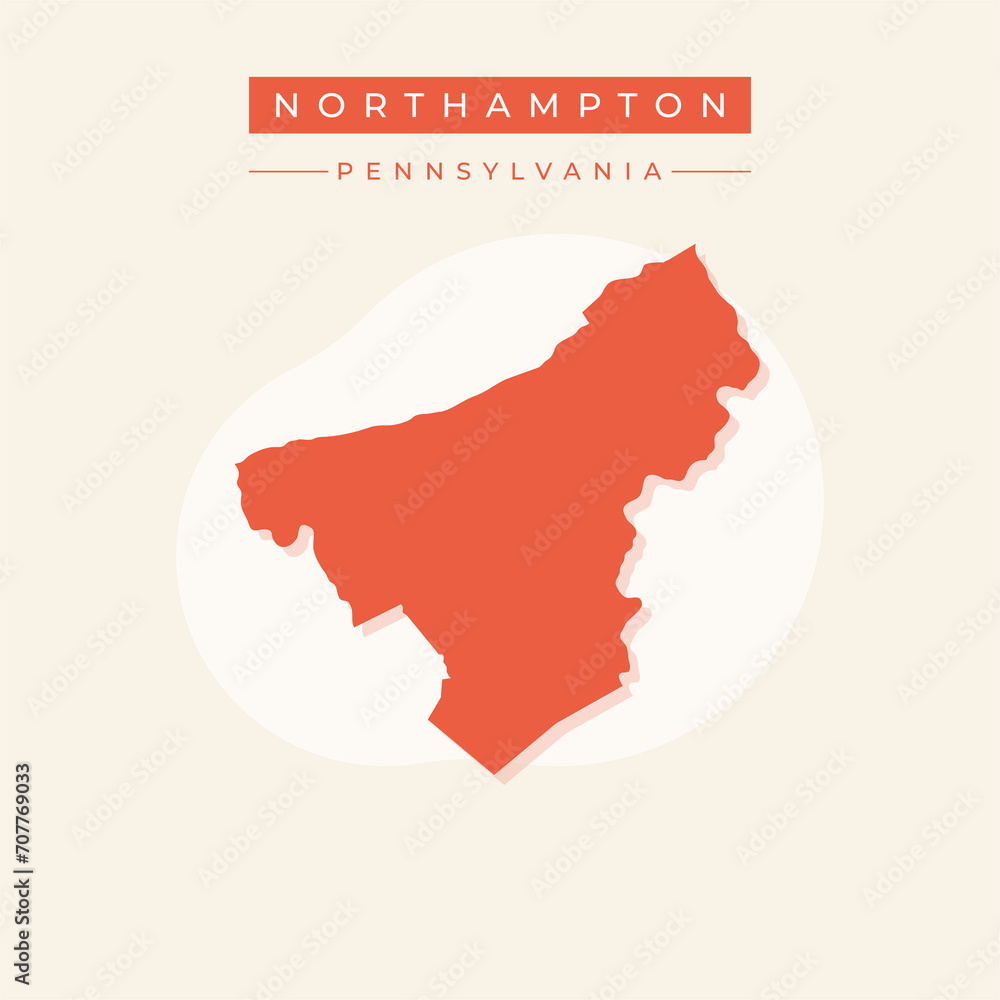 Vector illustration vector of Northampton map Pennsylvania