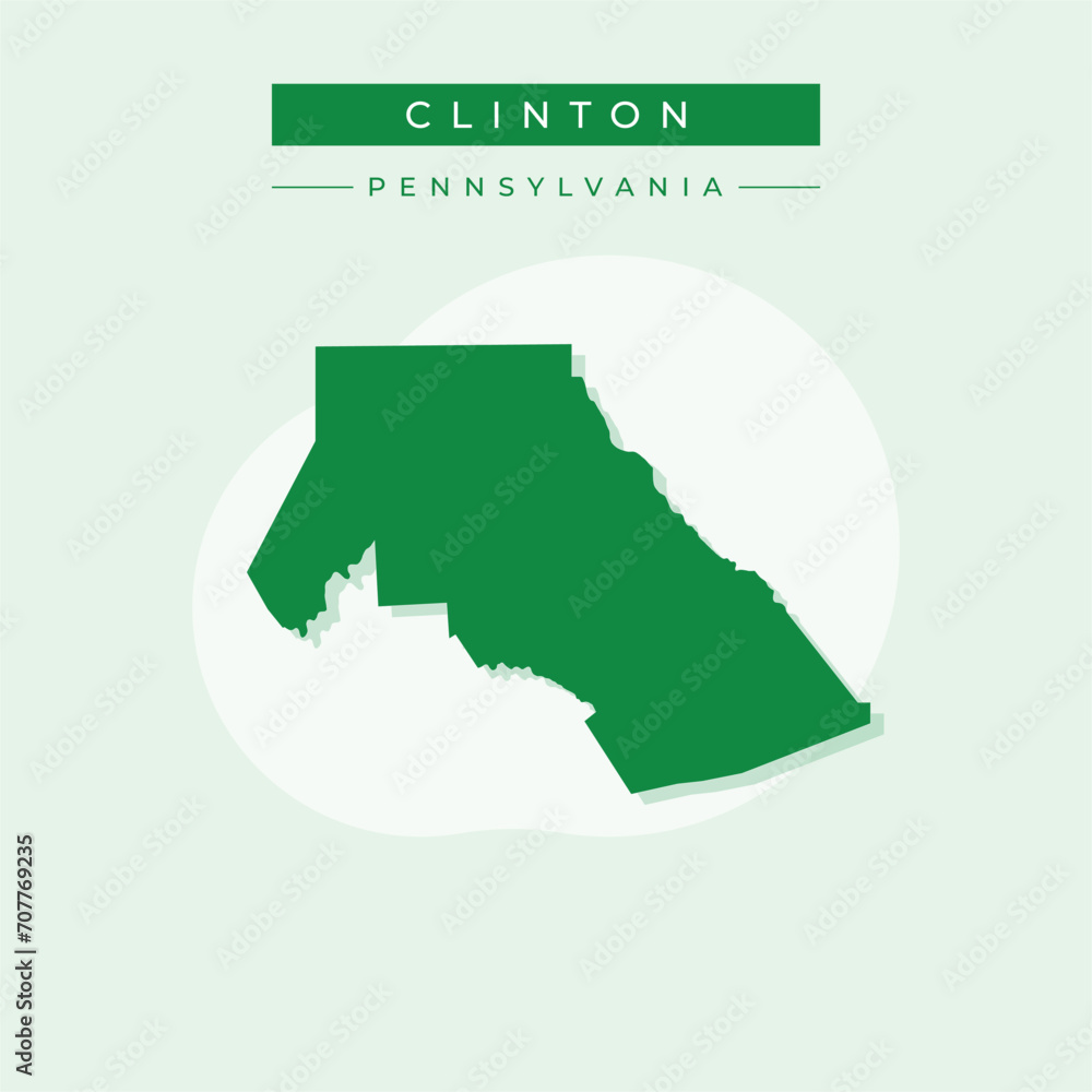 Vector illustration vector of Clinton map Pennsylvania