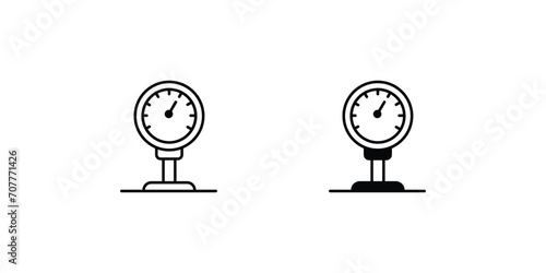 presure measurement icon with white background vector stock illustration photo