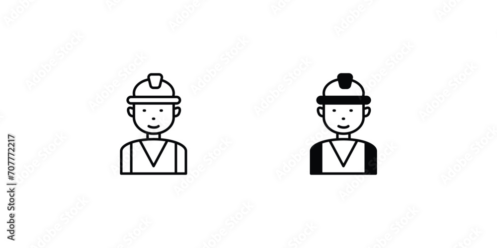 worker icon with white background vector stock illustration worker icon with white background vector stock illustration