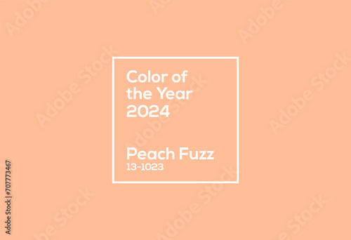 Color of the year 2024. Peach Fuzz. Trends, fashion, design.