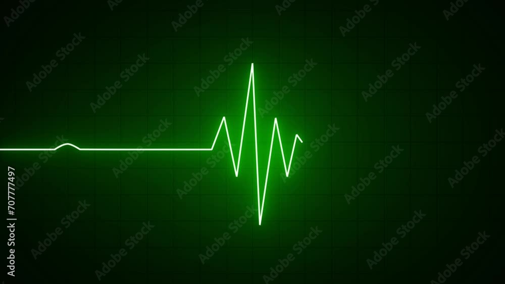 Green neon Heart pulse monitor with signal. Heartbeat line. Flat line EKG, Pulse trace. EKG and Cardio symbol. Healthy and Medical concept Green neon Heart pulse monitor with signal. Heartbeat line. Flat line EKG, Pulse trace. EKG and Cardio symbol. Healthy and Medical concept