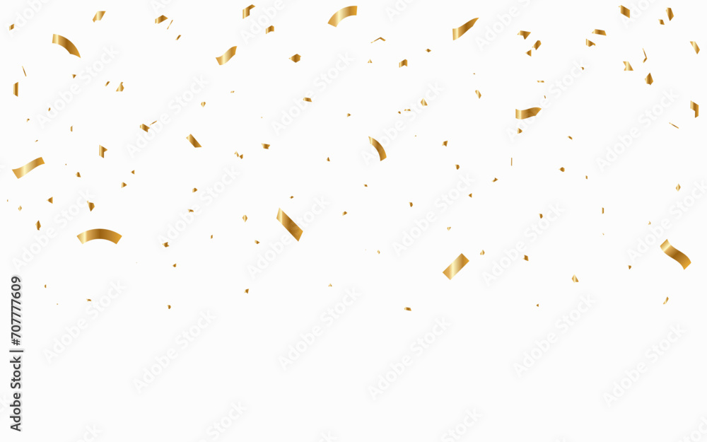 Vector confetti flying for celebration party banner, flyer, Background. Grand Opening Card luxury greeting rich. frame template. - obrazy, fototapety, plakaty 