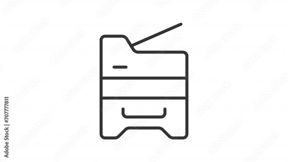 Automated Filing Icon Animated office related icons. Automated file management line animation ...