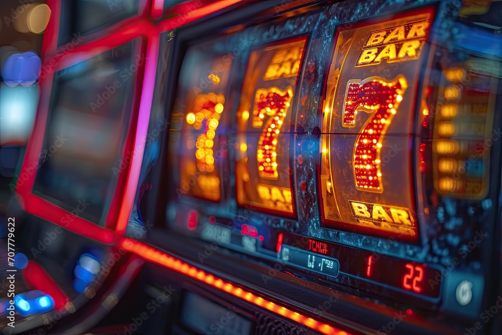 A dynamic shot of a cryptocurrency coin being inserted into a digital slot machine, symbolizing the gamble of crypto investments