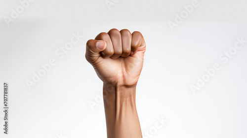 Raised Fist Symbolizing Strength and Solidarity
