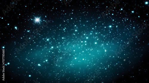 bright blue stars in dark space with plenty of dust
