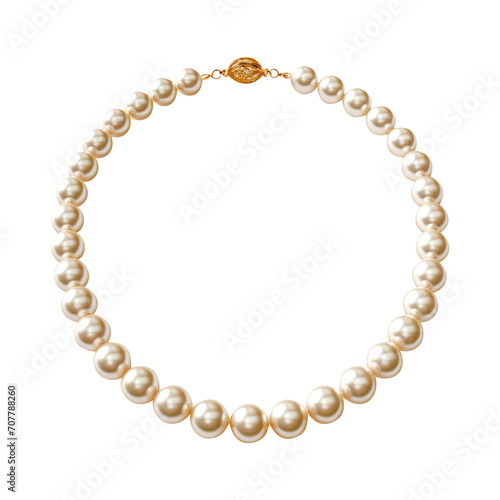 pearl necklace isolated on white background png, Clipping Path, pen tool